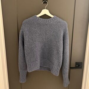 COS Light Blue Alpaca-Blend Crew-Neck Sweater Size XS